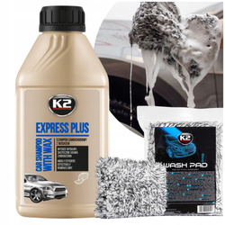 Zestaw do Mycia Samochodu: Szampon K2 EXPRESS PLUS 500ml + Gąbka Wash Pad