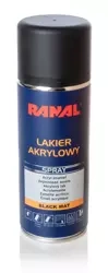 RANAL Lakier Akrylowy Spray 400ml - CZARNY MAT