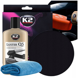 Zestaw Polerski K2 - Gąbka Polerska K2 DURAFLEX + Pasta K2 LUSTER Q5 250 g
