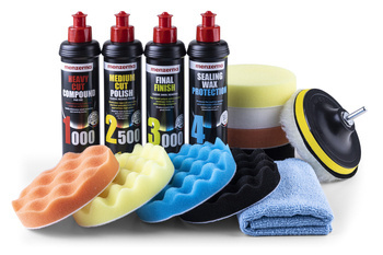 ZESTAW 3x PASTA POLERSKA MENZERNA + WOSK SW + PADY 125mm