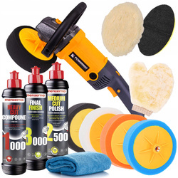 Polerka Samochodowa + Zestaw Past Polerskich Menzerna Akcesoria Gąbki