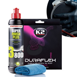 Pasta Polerska do Lakieru Menzerna 3800 Pad Polerski K2 Miękki Mikrofibra